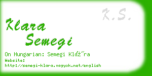 klara semegi business card